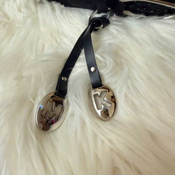 Michael Kors Navy and Black Braided Belt - Picture 4 of 8